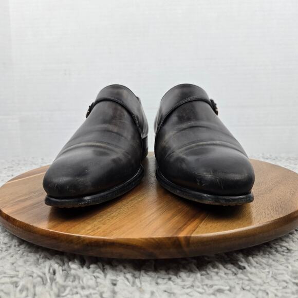Magnanni Saks Fifth Avenue Men 9M Efren Gray Patina Monk Strap Loafer Dress Shoe main image 5